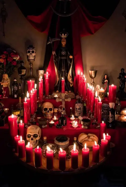 Mesa con cartas desplegadas para sesión de videncia espiritual